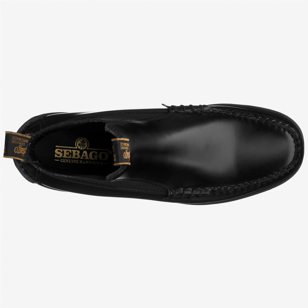 Botines Beatle negros para mujer en piel cepillada main