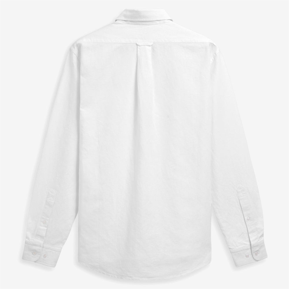 White Unisex Classic Leisure Button-Down Shirt 02