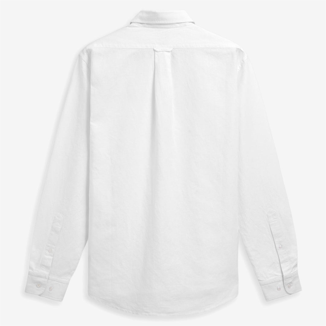 White Unisex Classic Leisure Button-Down Shirt main