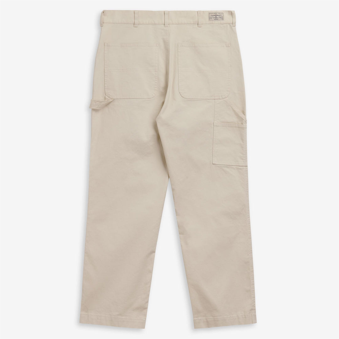 Beige Men's Casual Carpenter Pants with Utility Pockets main
