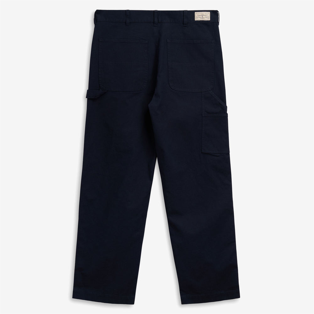 Dark Blue Men's Carpenter Utility Pants with Pockets 02
