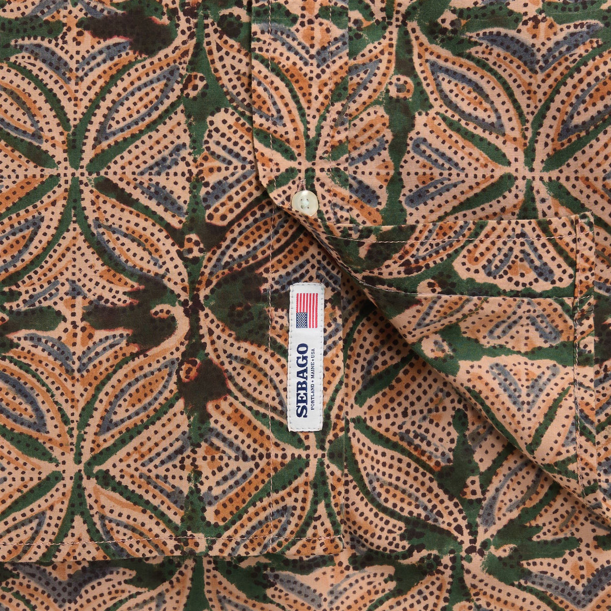 Green Unisex Cotton Button-Down Shirt
