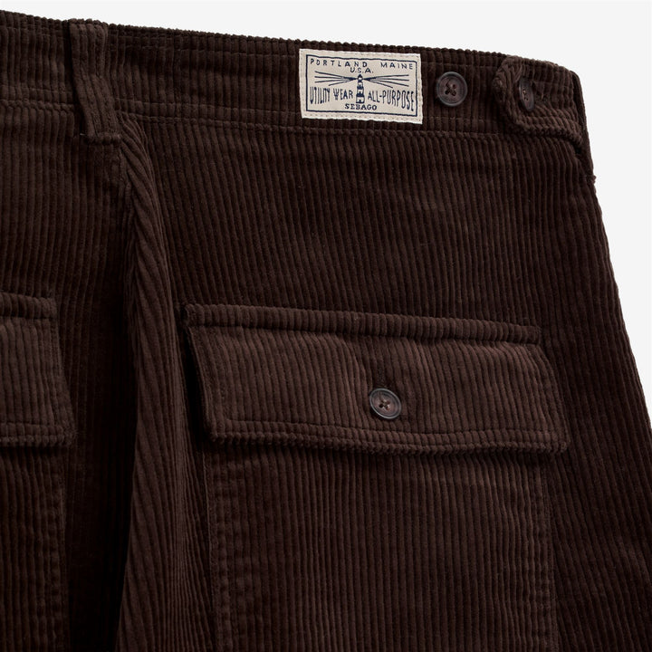 Braune Herren-Cord-Arbeitshose mit Taschen 3