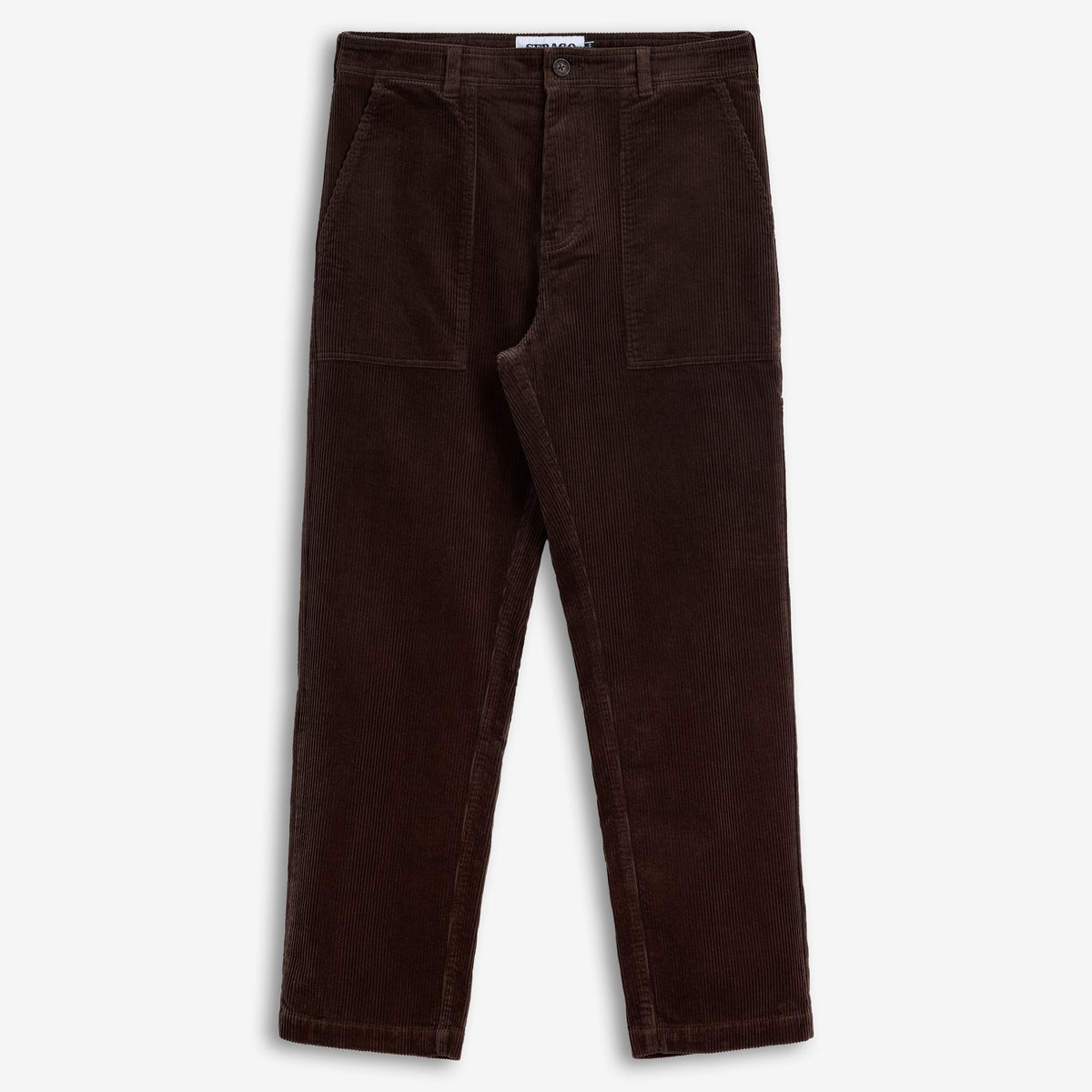 Pantalone casual in velluto a coste marrone da uomo
