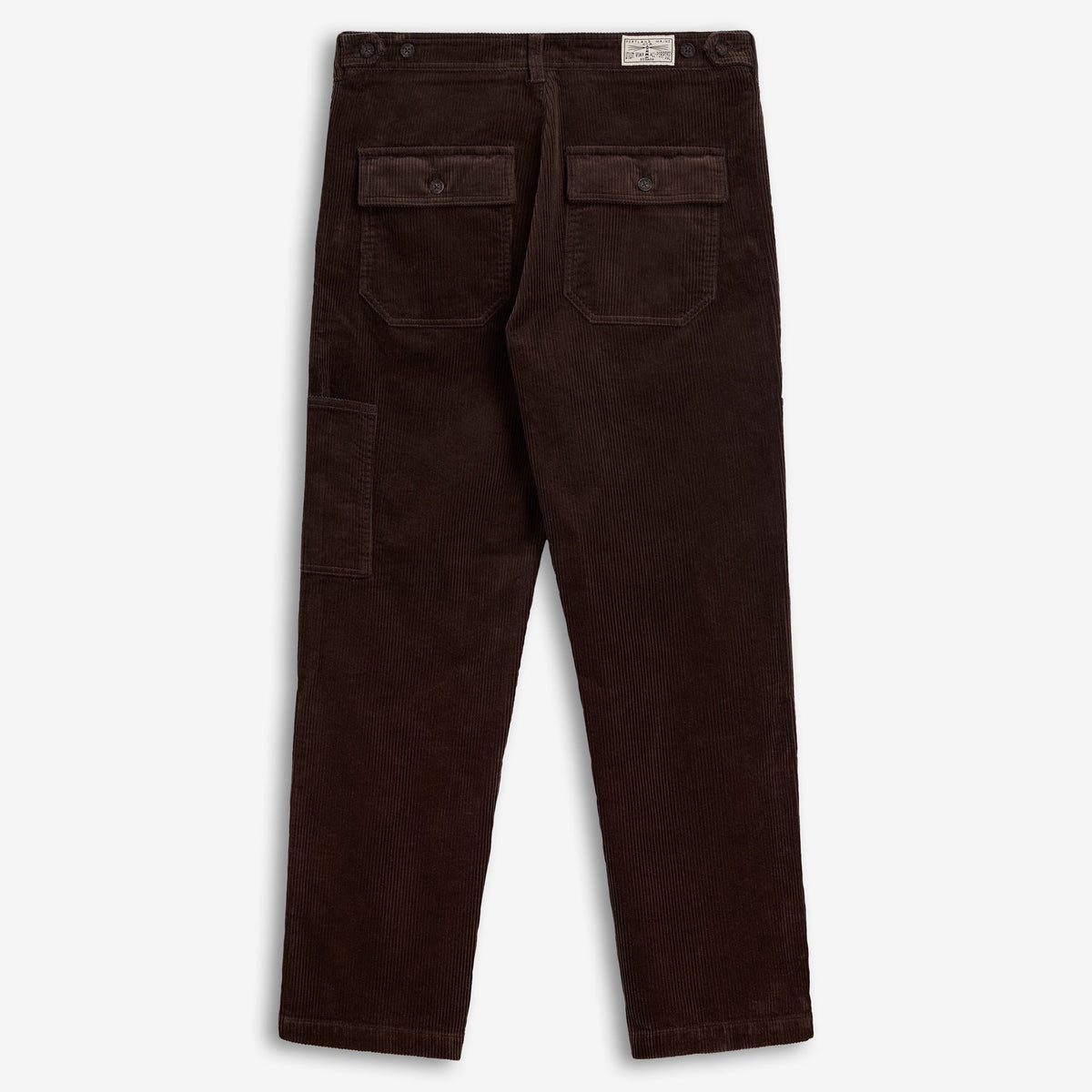 Pantalone casual in velluto a coste marrone da uomo