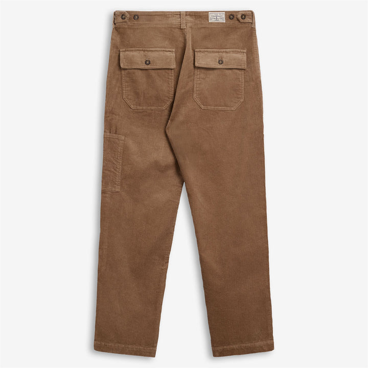 Braune Herren-Cord-Arbeitshose mit Taschen 2