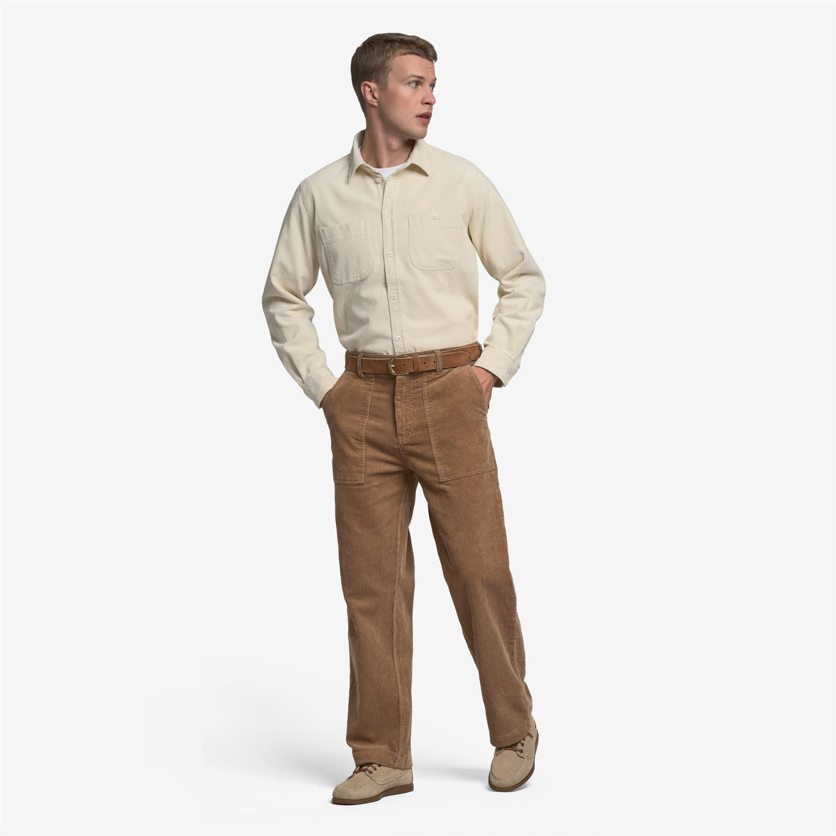 Brown Men's Corduroy Leisure Pant