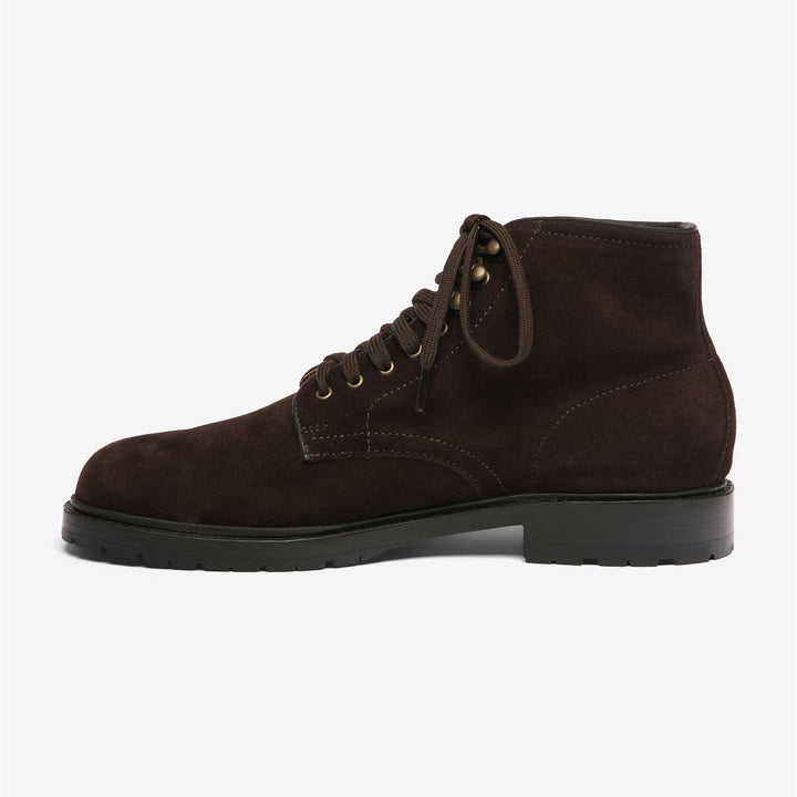 Dark Brown Men's Leather Ankle Boots with Vintage Charm 3