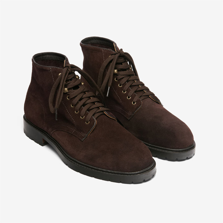 Dark Brown Men's Leather Ankle Boots with Vintage Charm 2