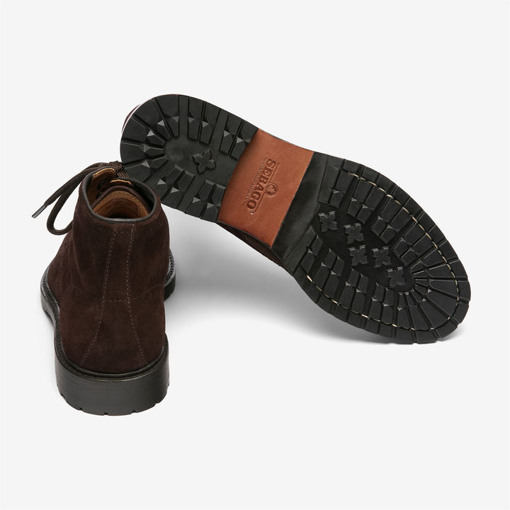 Dark Brown Men's Leather Ankle Boots with Vintage Charm 4