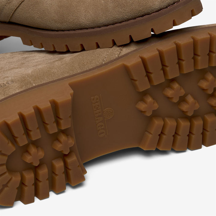 Botines de exterior para hombre de color beige con suela de goma. 5