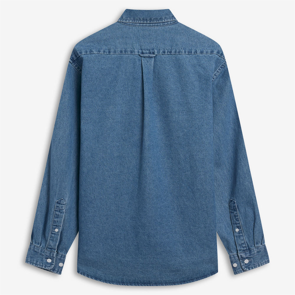 Blue Indigo Unisex Casual Denim Shirt 02