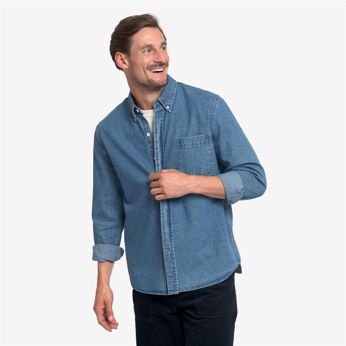 Blue Unisex Denim Shirt