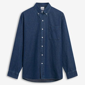 MERCER 8OZ DENIM - Shirts - Casual - Unisex - Blue Dk Denim
