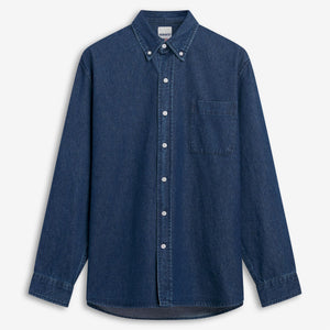 MERCER 8OZ DENIM - Shirts - Casual - Unisex - Blue Dk Denim