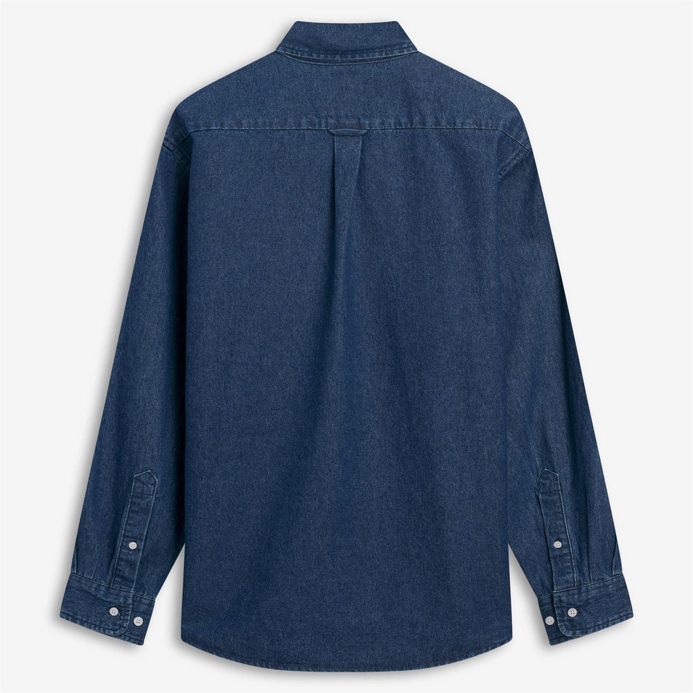 Dark blue Unisex Denim Casual Shirt 02