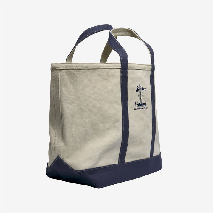 SILAS QUAKER MARINE - Taschen - Tragetasche - Unisex - White Natural-Blue Navy 2