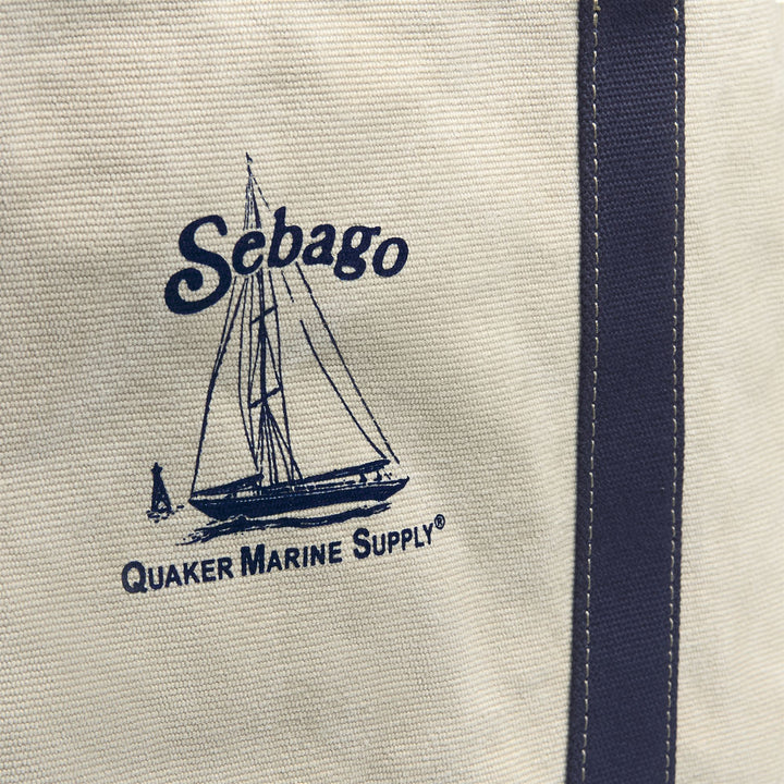 SILAS QUAKER MARINE - Taschen - Tragetasche - Unisex - White Natural-Blue Navy 3