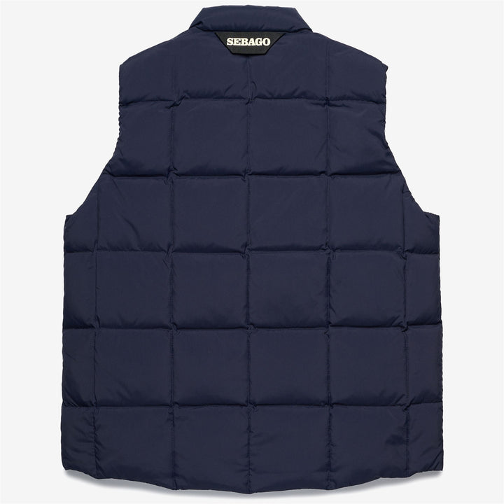 Chaqueta acolchada de plumón unisex azul marino con diseño acolchado 2
