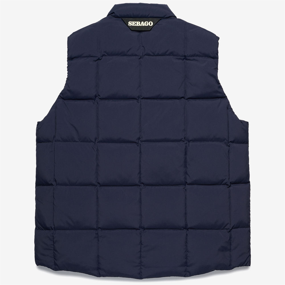 Marineblaue Unisex-Freizeitjacke mit Daunenfüllung und Steppmuster 02