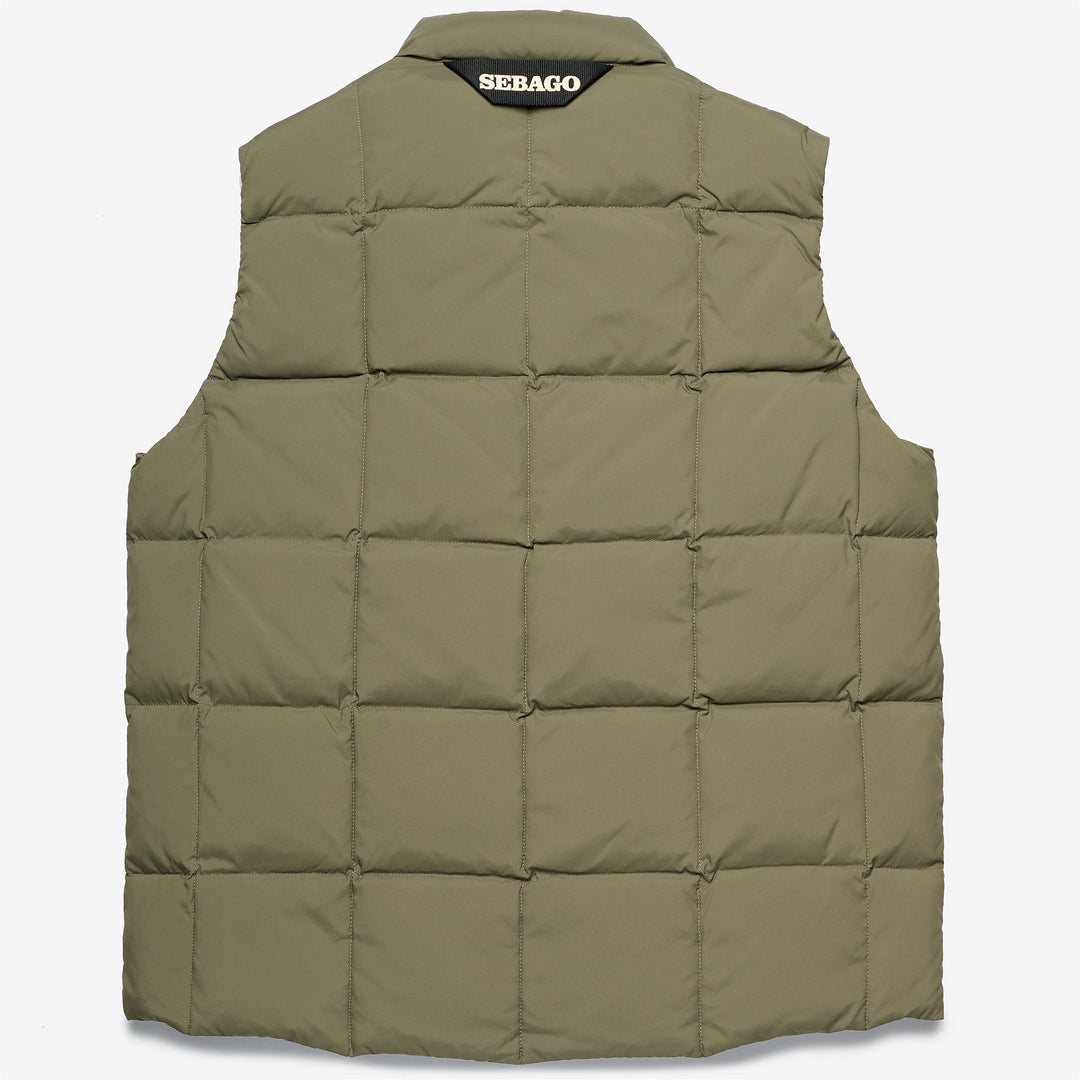 Lichen Green Unisex Down Padded Leisure Jacket with Quilting main