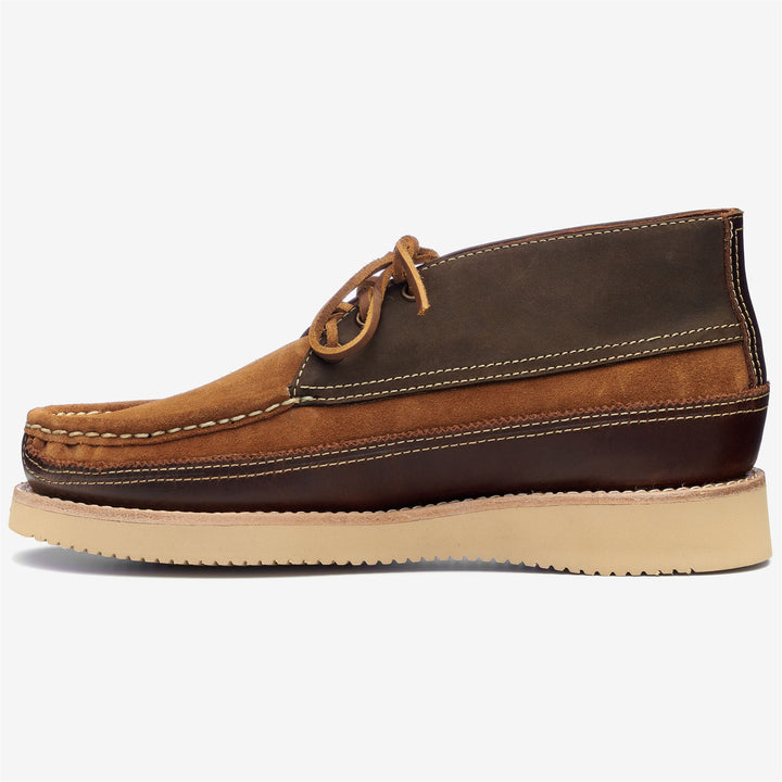 Moc Man MIWAK Mid Cut BROWN-DKBROWN Dressed Side (jpg Rgb)		