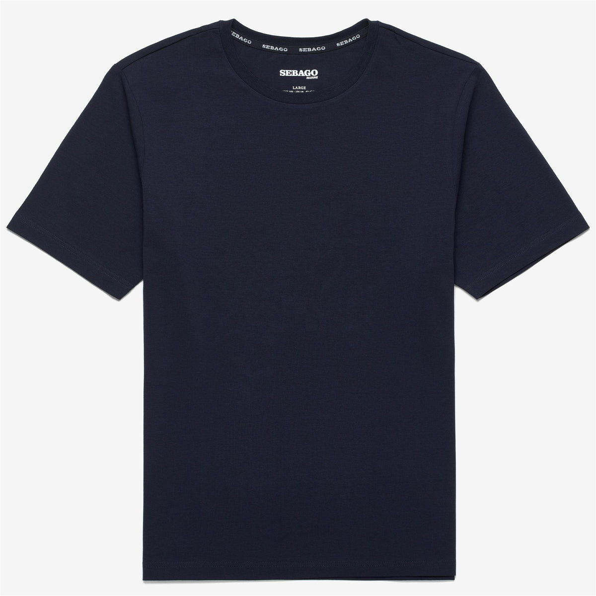 Blue Unisex Cotton Stretch Crew T-Shirt