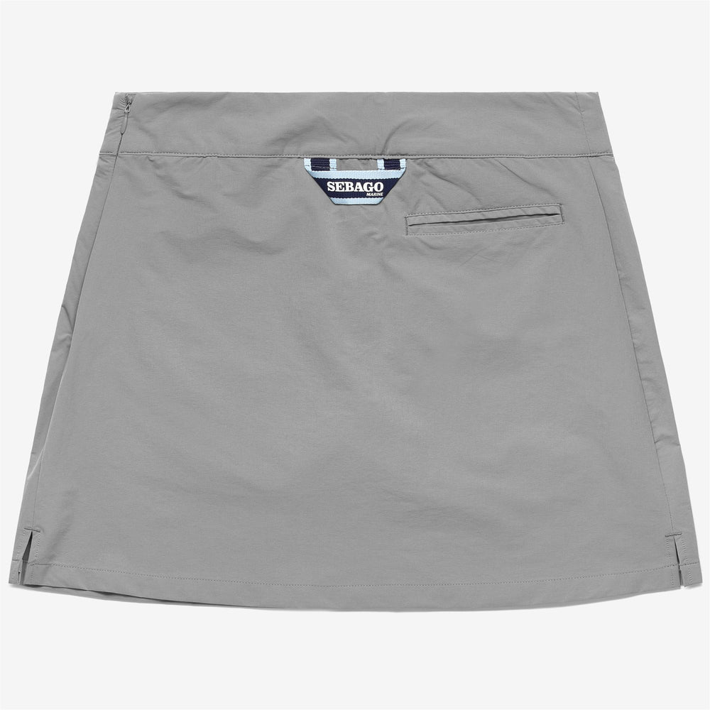 Gonna da Vela Donna Grigia con Pantaloni Interni e Tasche Utility 02