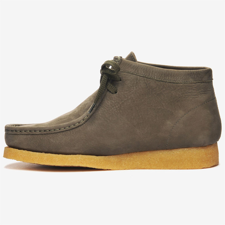 Mocasines de corte medio de cuero gris almizcle para hombre para el tiempo libre 3