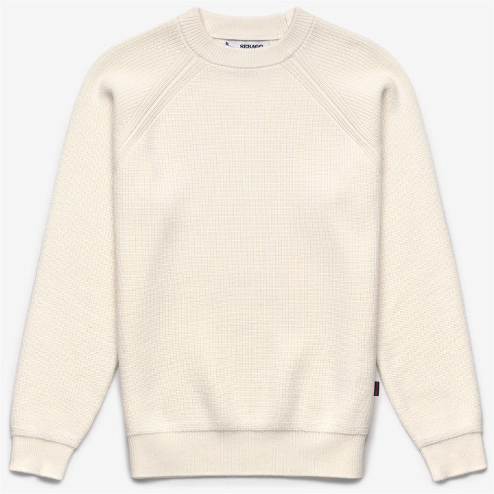 Pull unisexe en laine mérinos blanc naturel 1
