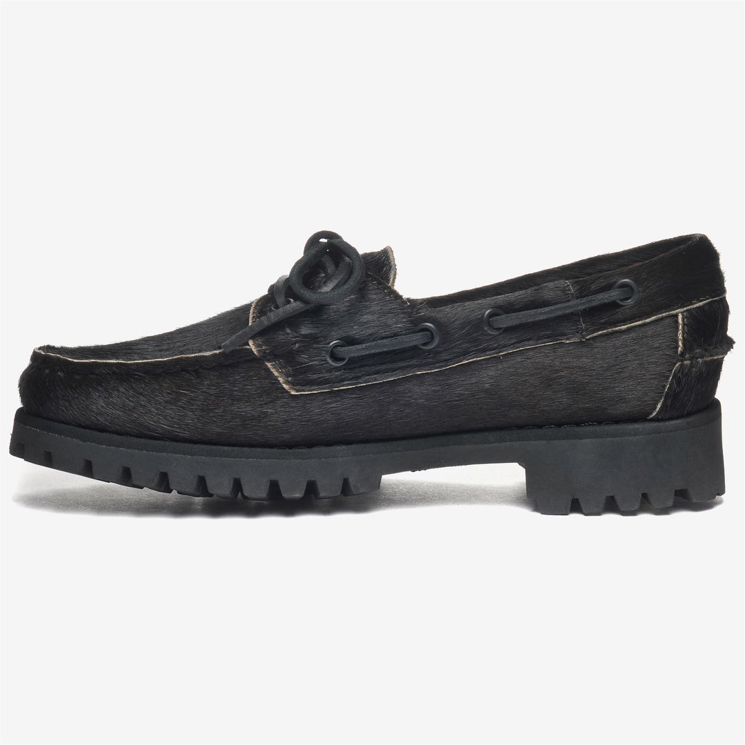 Mocassins noirs en cuir pour femme, coupe basse, pour les loisirs main