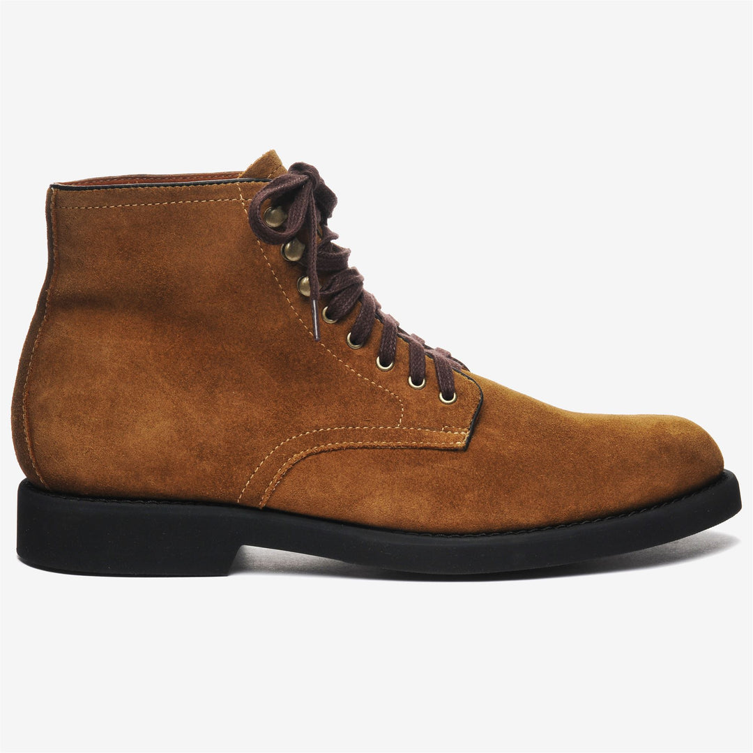 Bottines à lacets marron cognac pour homme, idéales pour les loisirs 01
