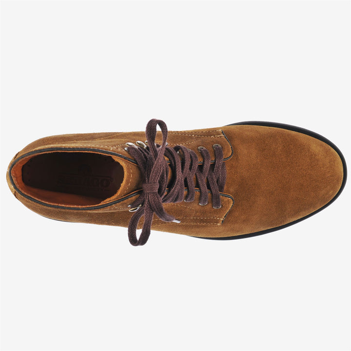 Stivali Ankle Lacciati Uomo Marrone Cognac per Tempo Libero 4