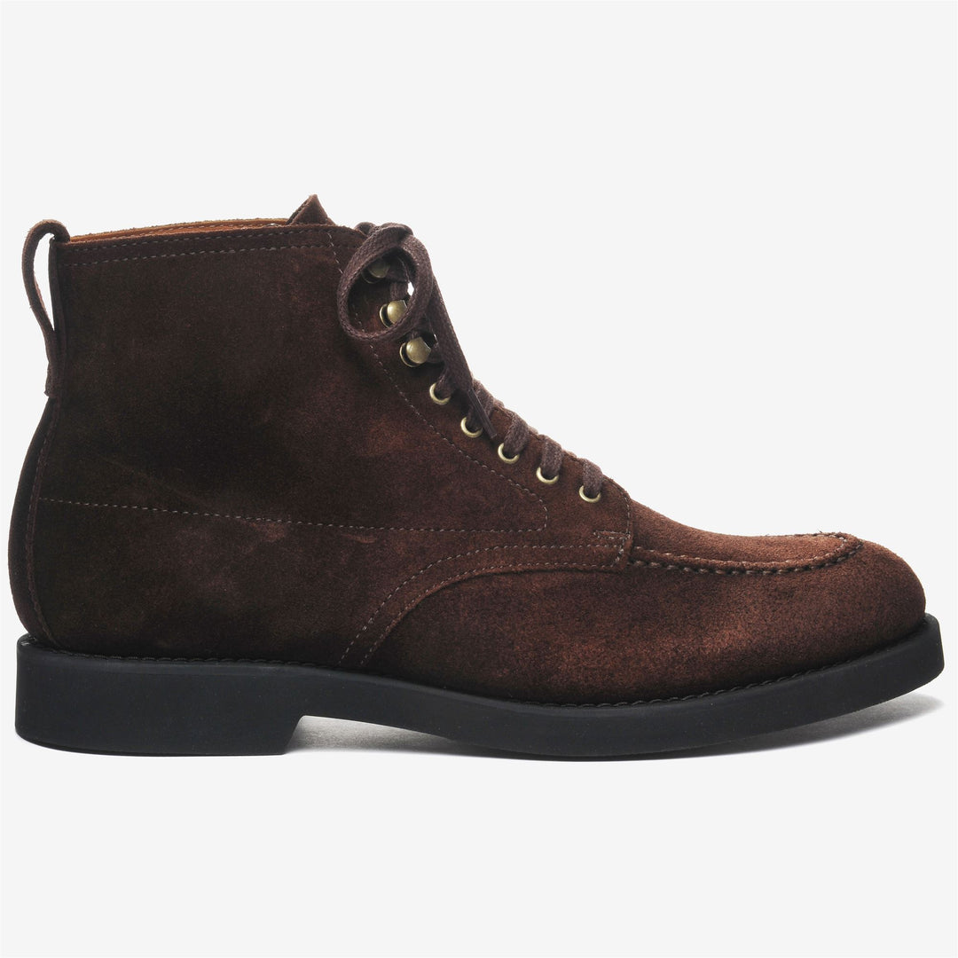 Bottines à lacets marron foncé pour homme, idéales pour les loisirs 01