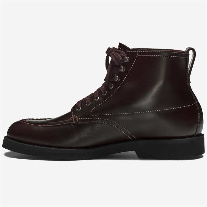 Dark Brown Men's Leather Lace-Up Ankle Boots for Leisure 3