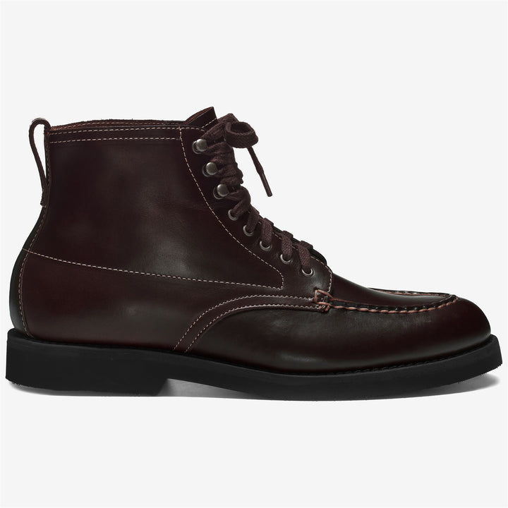 Dark Brown Men's Leather Lace-Up Ankle Boots for Leisure 1