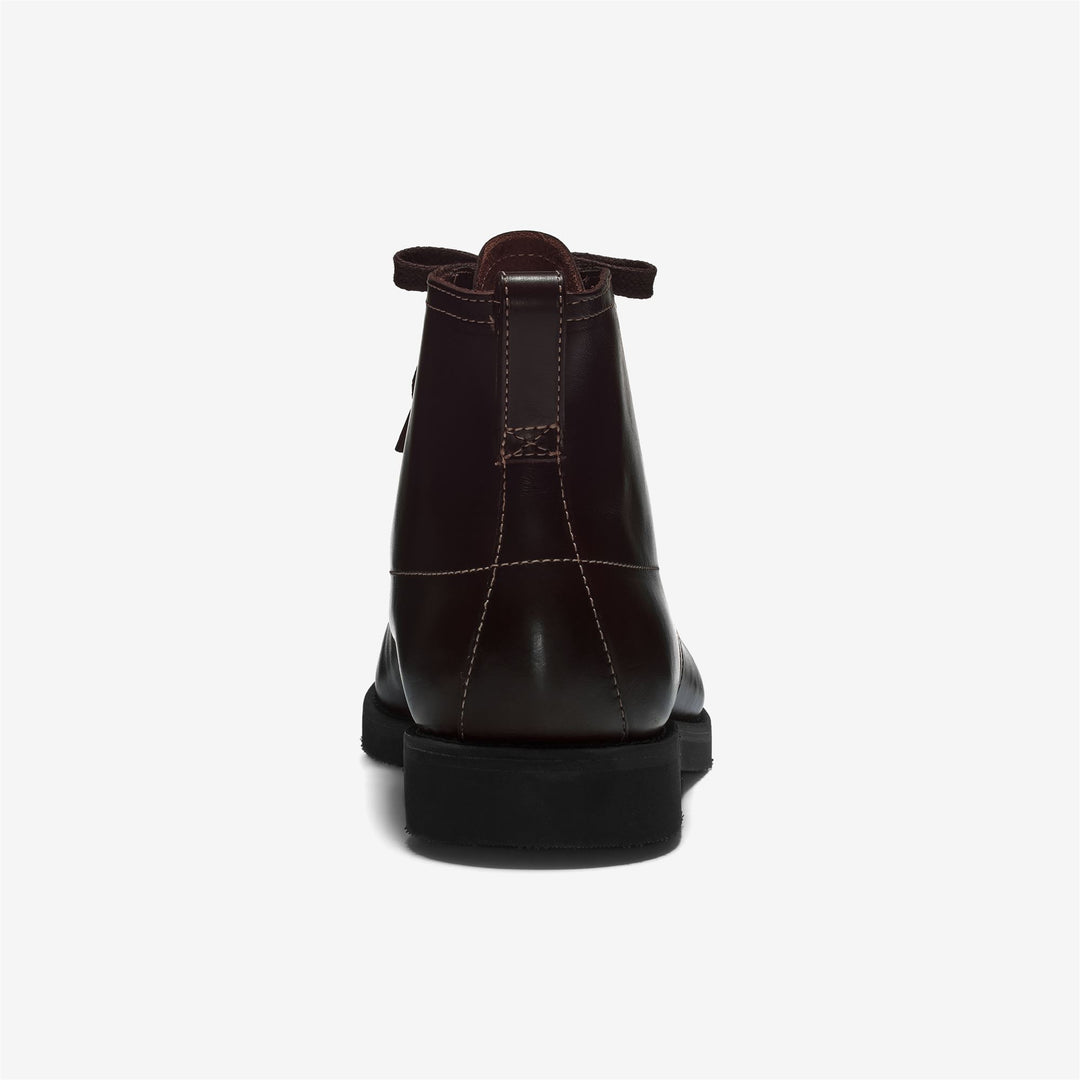 Dark Brown Men's Leather Lace-Up Ankle Boots for Leisure main