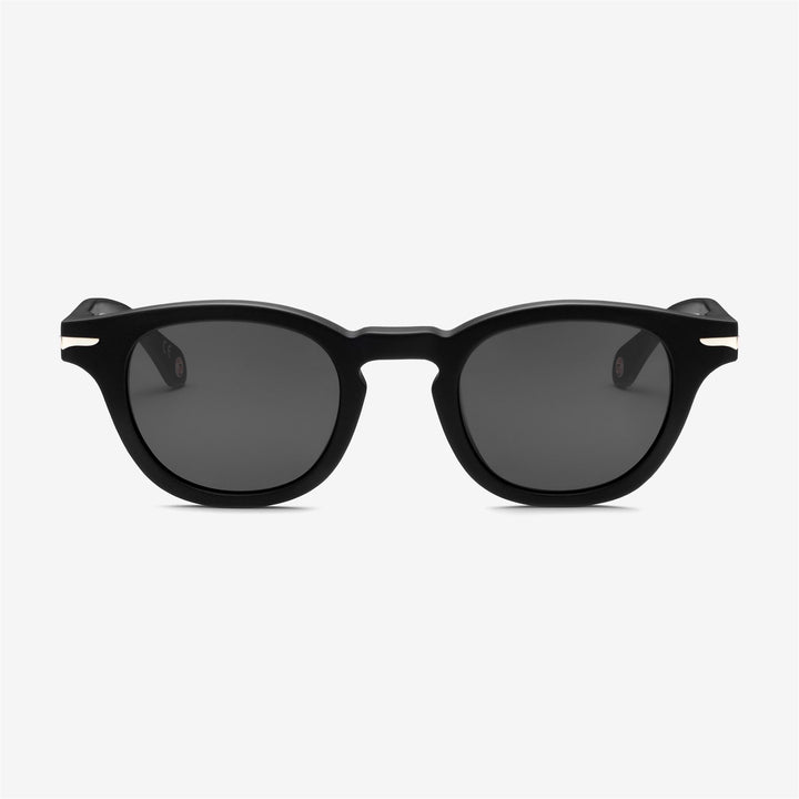 Black Unisex Functional Sunglasses with Classic Round Shape 3