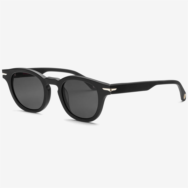 Black Unisex Functional Sunglasses with Classic Round Shape 1