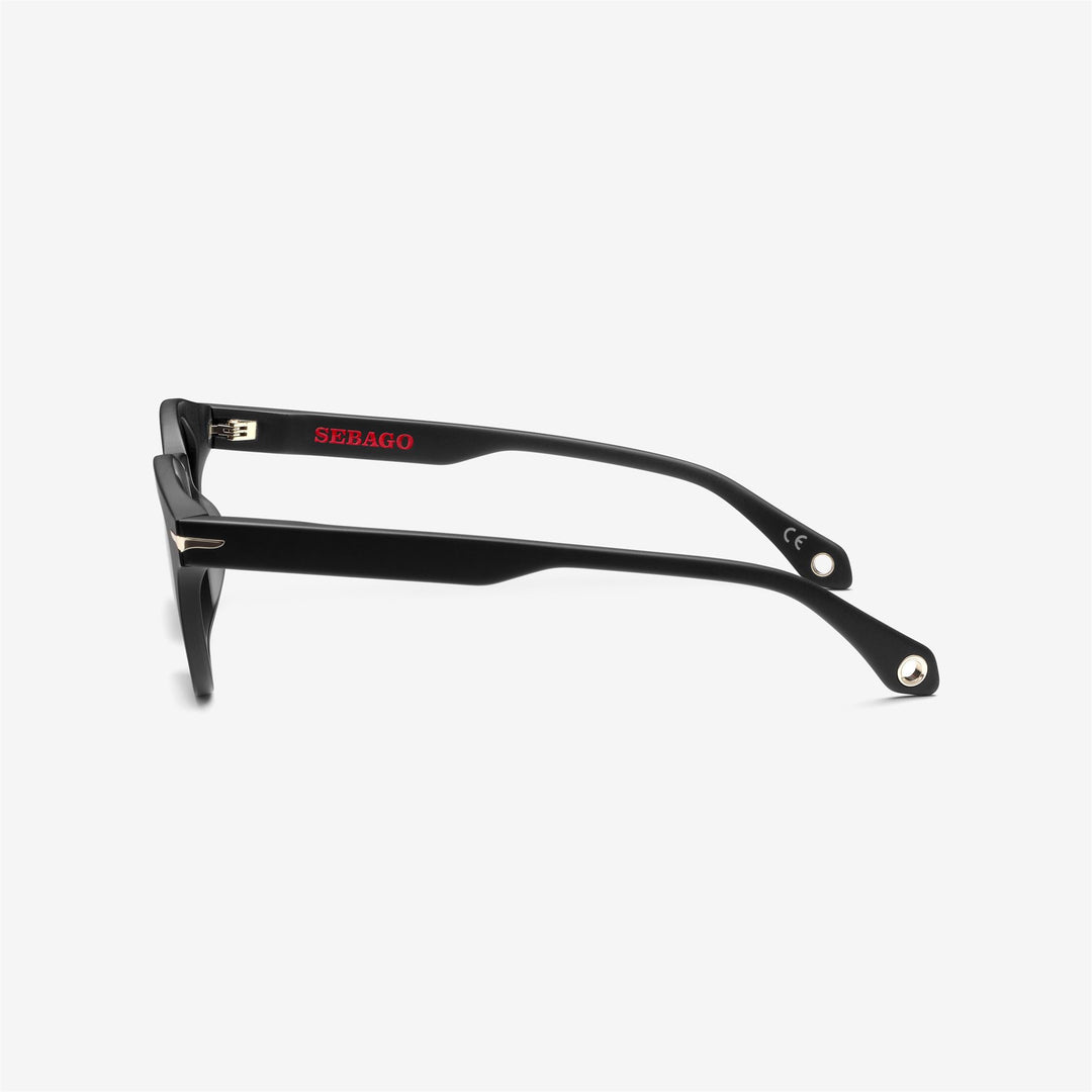 Occhiali da Sole Funzionali Unisex Neri con Forma Rotonda Classica main