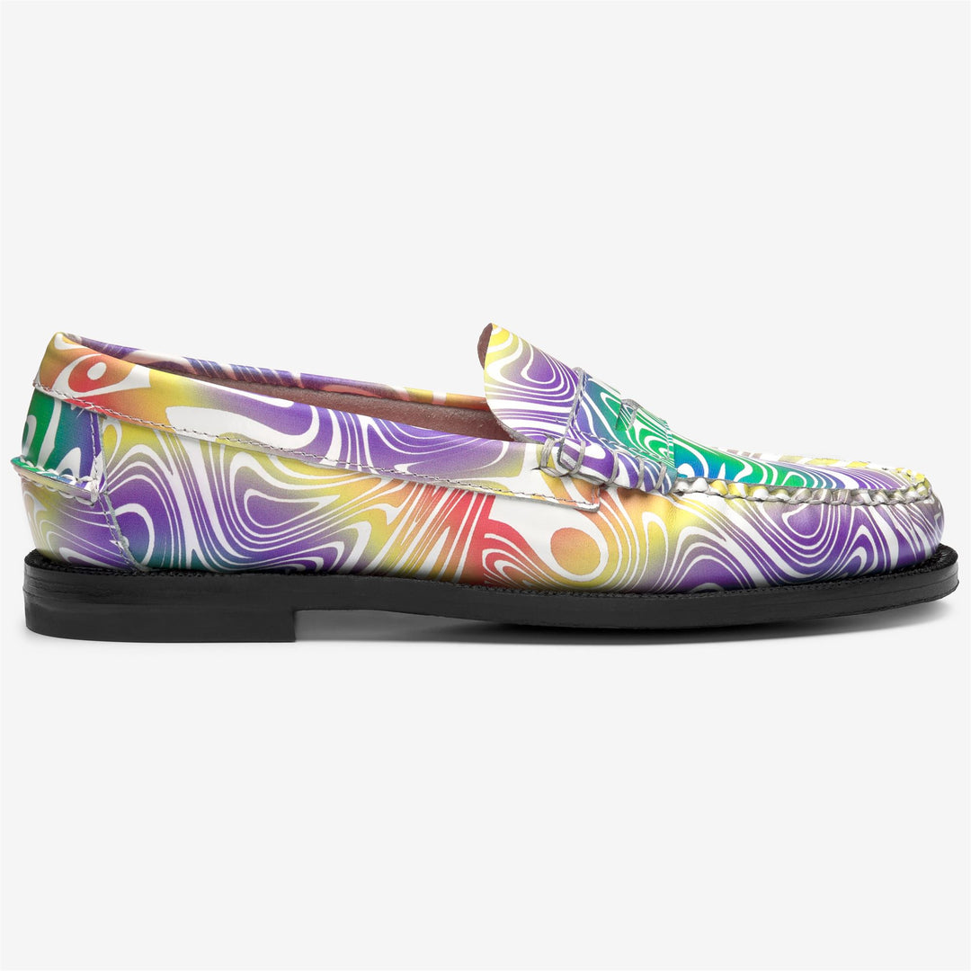 Mocassini da Lavoro in Pelle Donna Grigio Multicolore 01