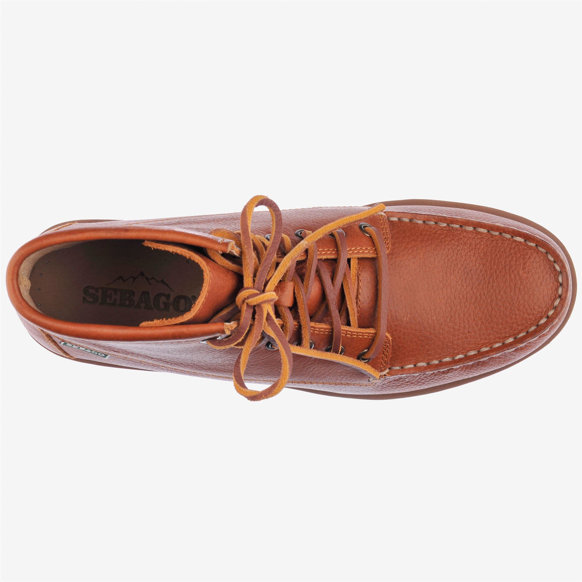 Brown Men's Leather Moc Toe Boot
