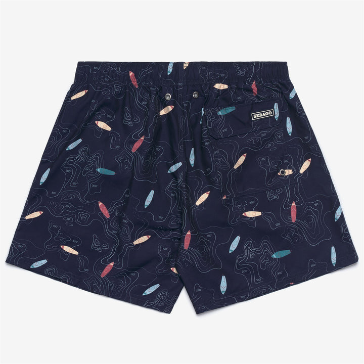 Fancy Blue Men's Yachting Swimming Trunks with Quick-Dry Fabric 2