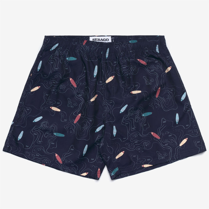 Fancy Blue Men's Yachting Swimming Trunks with Quick-Dry Fabric 1