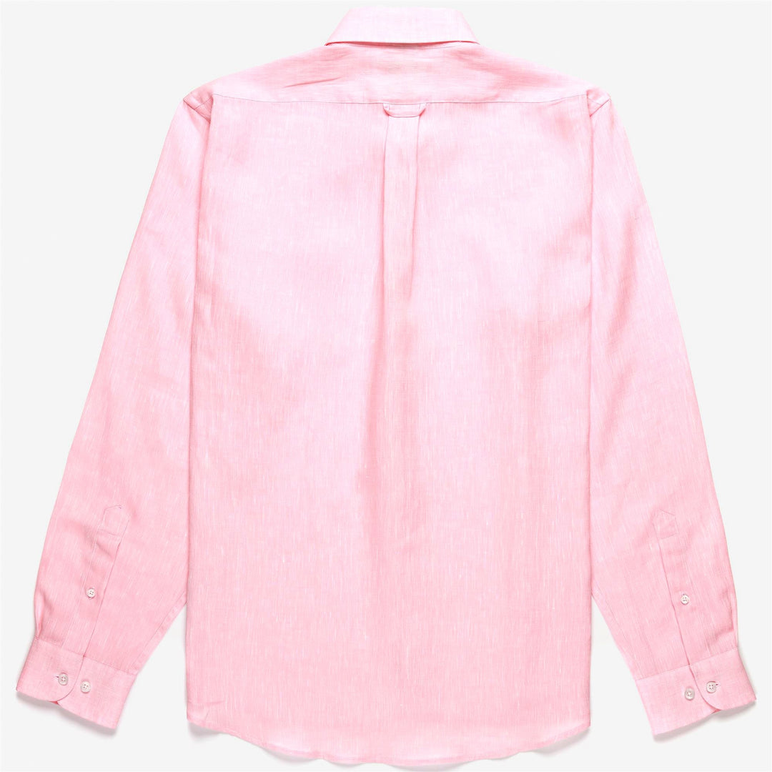 Camicia in Lino Button-Down Unisex Yachting Rosa Rossa main