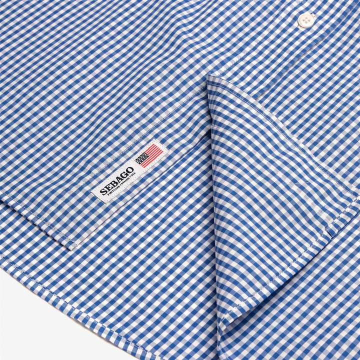 Camicia Button-Down Unisex in Cotone Blu e Bianca da Yachting 3