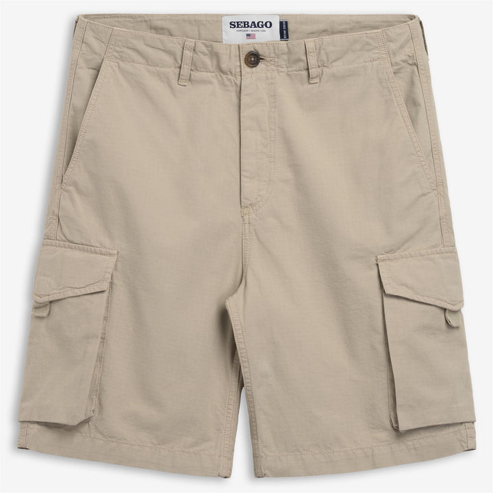Beige Yellow Men's Cargo Yachting Shorts with Maxi Pockets 1