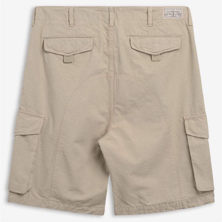 Beige Yellow Men's Cargo Yachting Shorts with Maxi Pockets 2