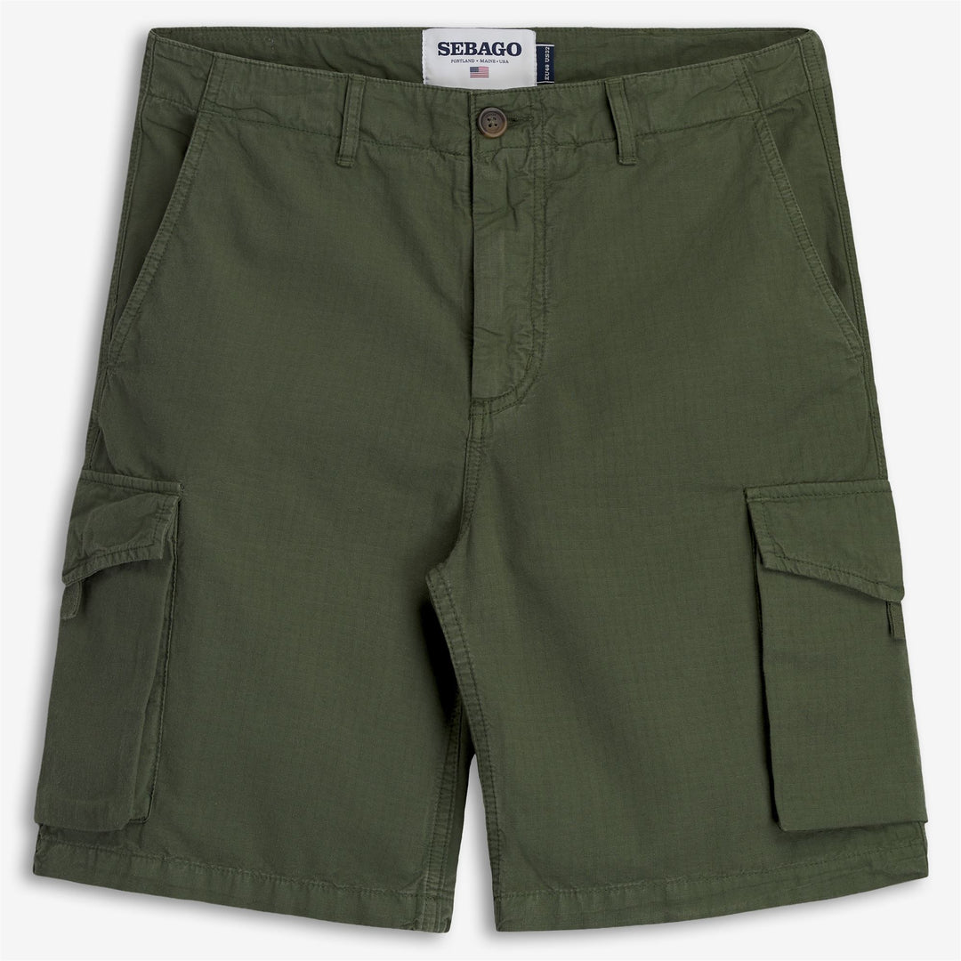 Loden green Men's Cargo Yachting Shorts with Maxi Pockets 01