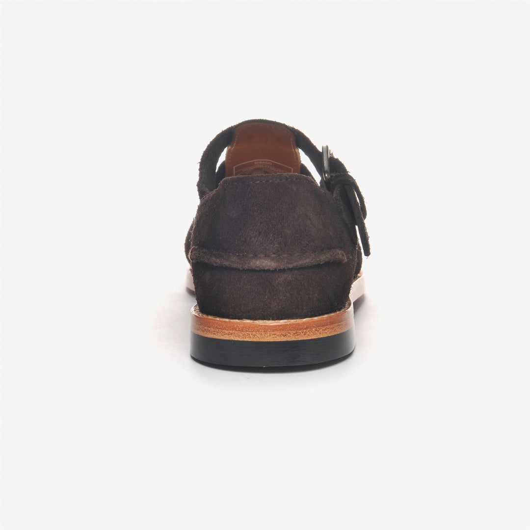 Dark Brown Women's Suede Sandals with Adjustable Fit